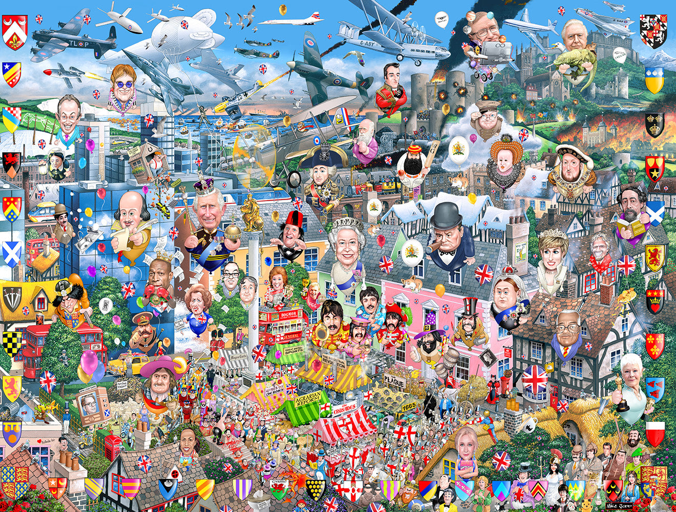 Mike Jupp I Love GB Too! 1000 Piece Jigsaw Puzzle | All Jigsaw Puzzles UK