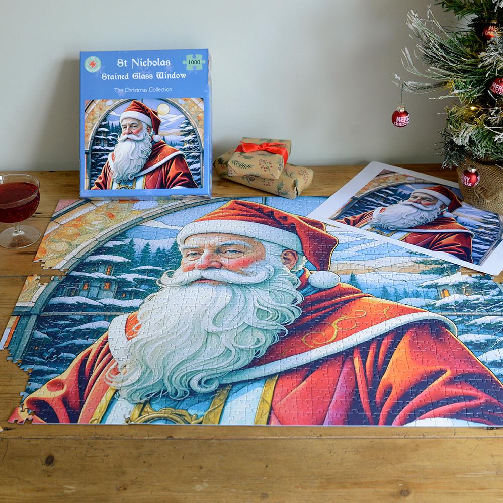 St Nicholas Stained Glass Window 1000 Piece Jigsaw