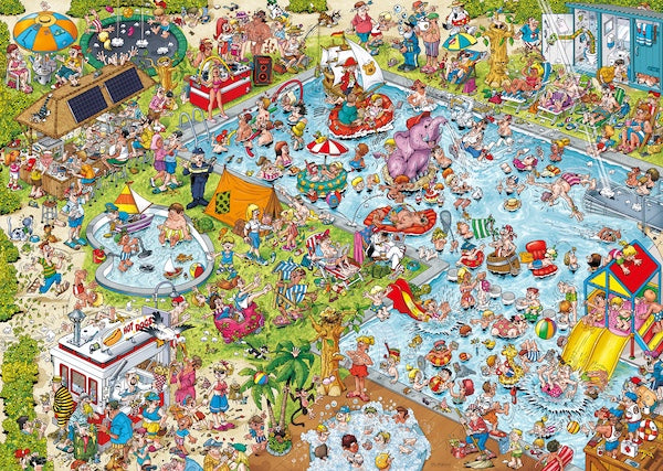 Ray's Comic Series - Holiday Resort No.3 The Pool 1000 Piece Jigsaw Puzzle