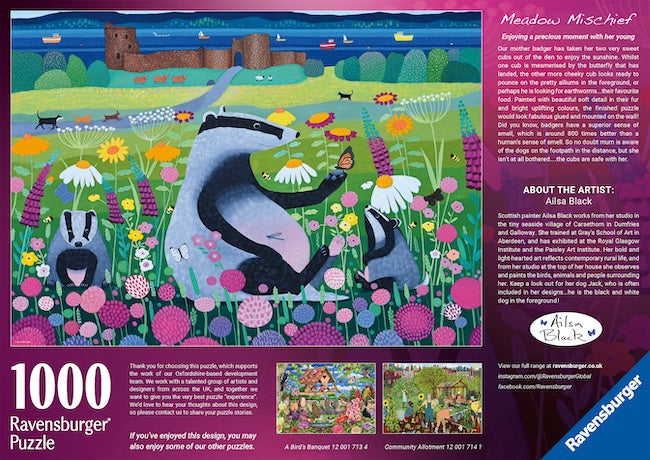 Meadow Mischief 1000 Piece Jigsaw Puzzle
