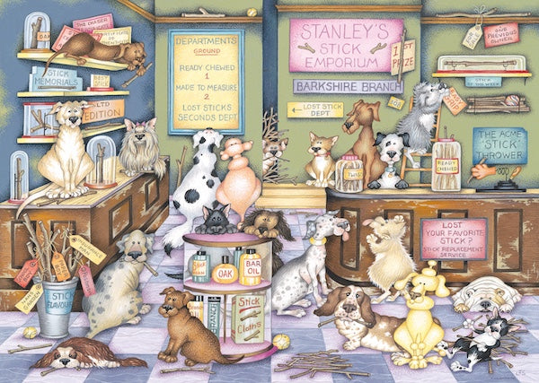 Dapper Dogs No 2: Stanley’s Stick Emporium 1000 Piece Jigsaw Puzzle
