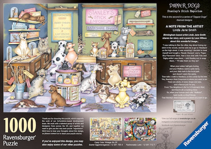 Dapper Dogs No 2: Stanley’s Stick Emporium 1000 Piece Jigsaw Puzzle