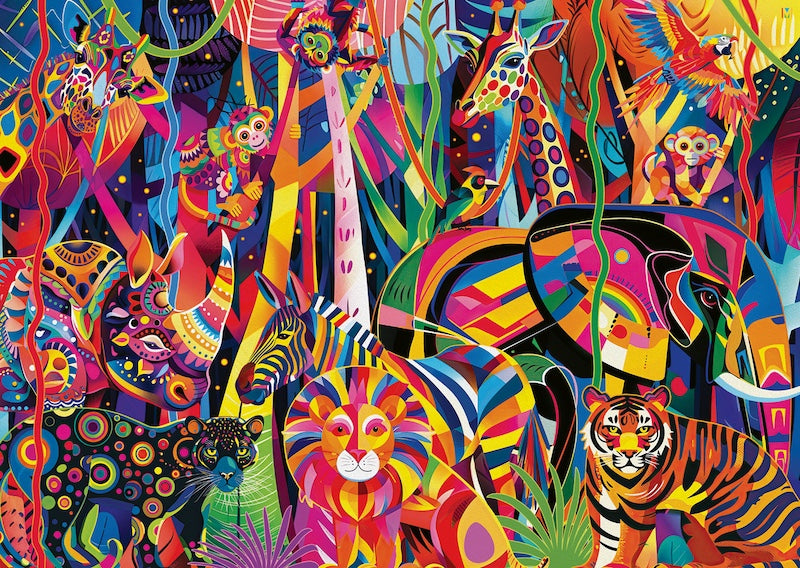 Jewelled Jungle 500 Piece Large Format Jigsaw Puzzle
