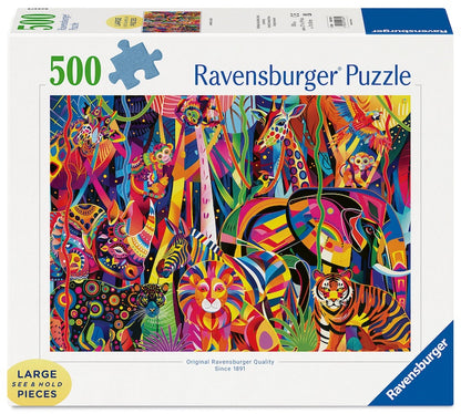 Jewelled Jungle 500 Piece Large Format Jigsaw Puzzle
