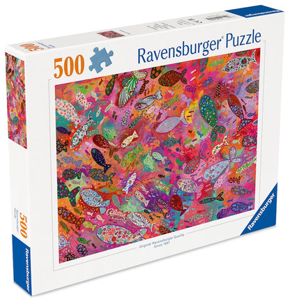 Fish in Fuchsia 500 Piece Jigsaw Puzzle