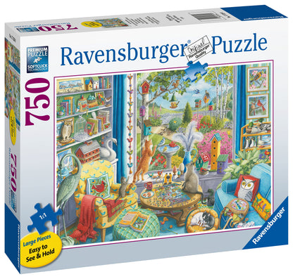 The Bird Watchers 750 Piece Large Format Jigsaw Puzzle