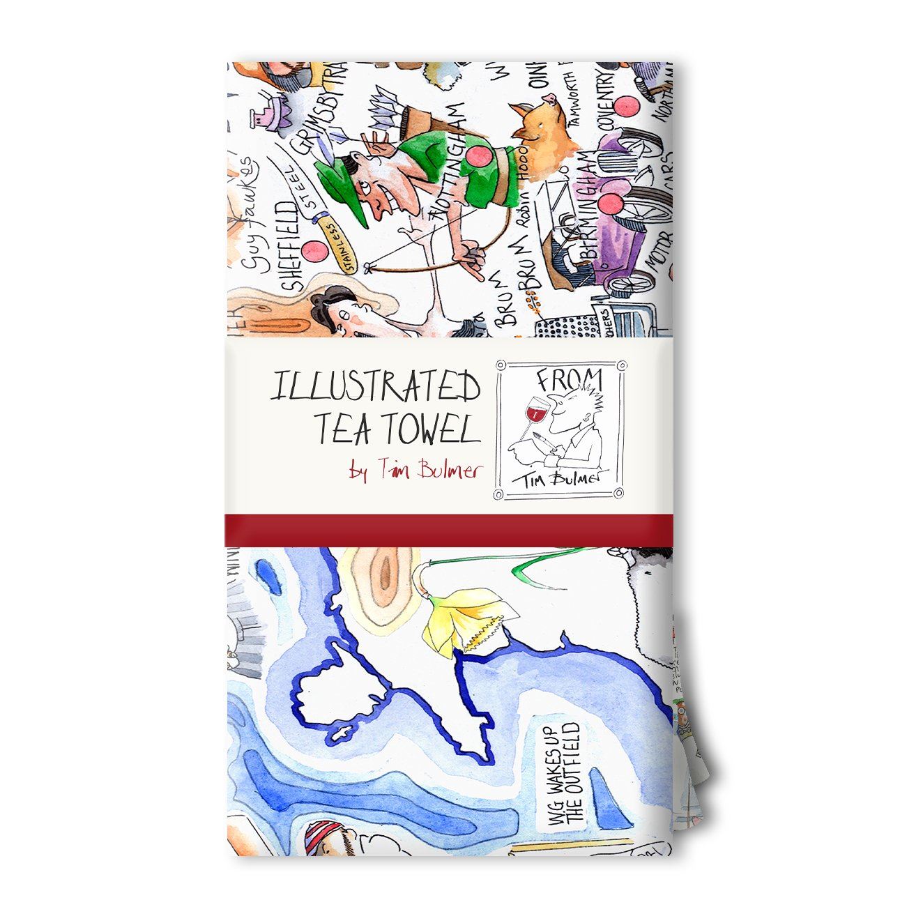 Tim Bulmer's England Map Jigsaw & Tea Towel Gift Bundle
