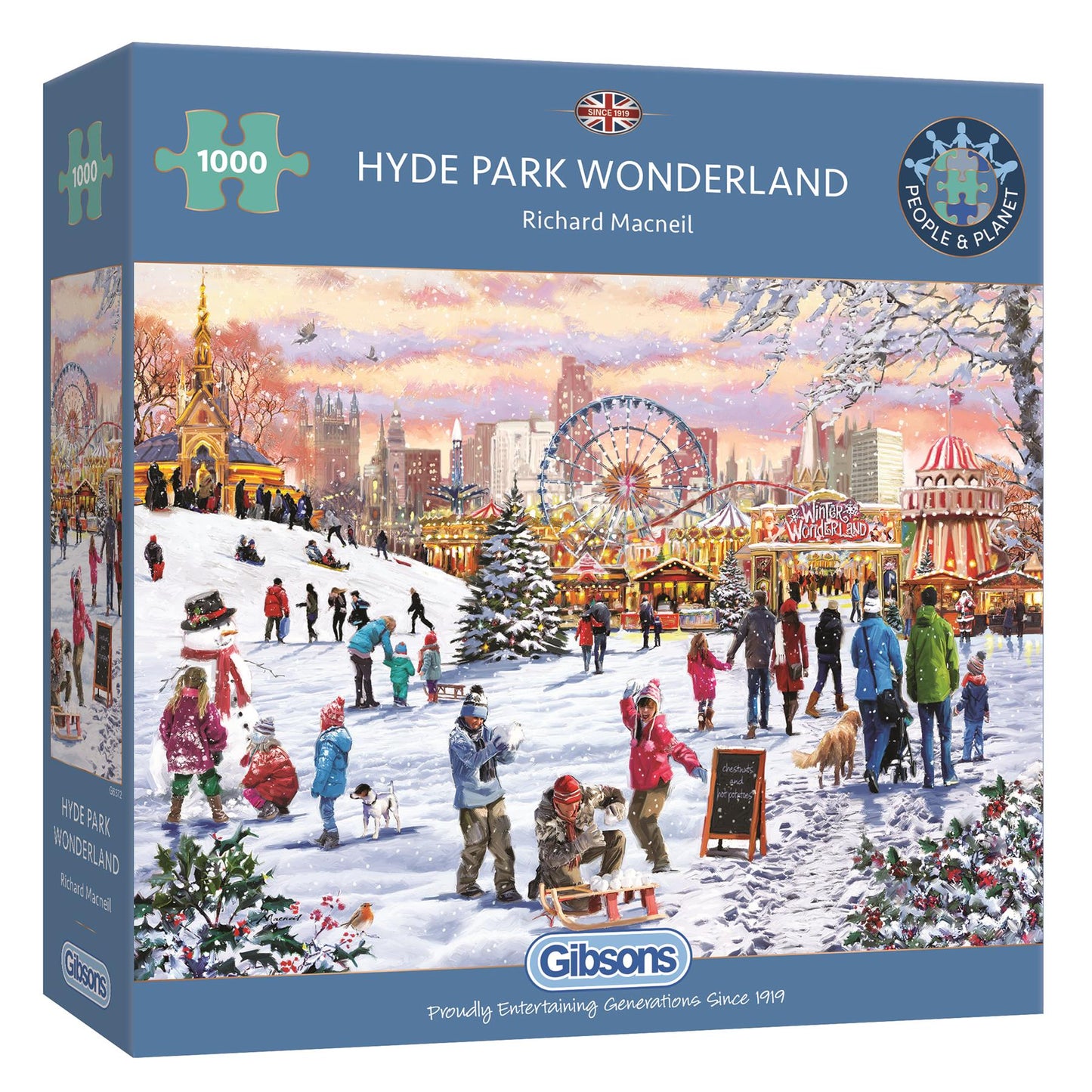 Hyde Park Winter Wonderland 1000 Piece Jigsaw Puzzle