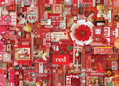 Red 1000 Piece Jigsaw Puzzle