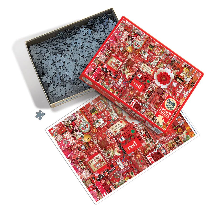 Red 1000 Piece Jigsaw Puzzle