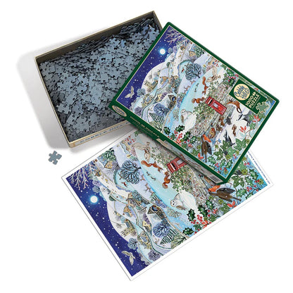 Village on a Winter Night  1000 Piece Jigsaw Puzzle