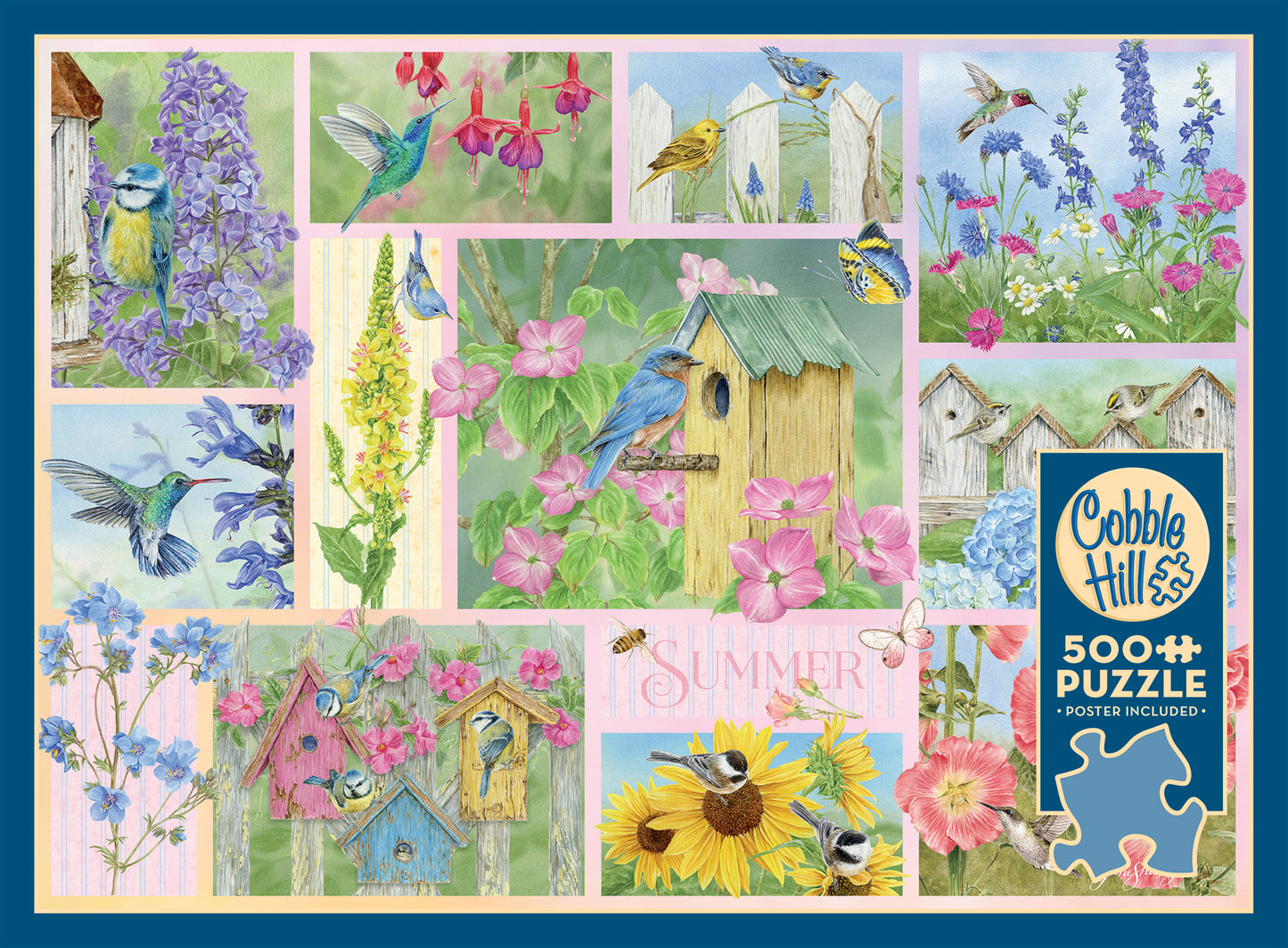 Garden Birds in Summer 500 Piece Jigsaw Puzzle