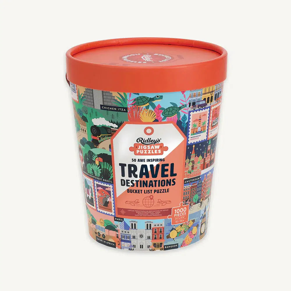 50 Awe-Inspiring Travel Destinations Bucket List 1000 Piece Jigsaw Puzzle