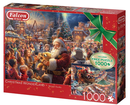 Falcon de luxe  Christmas Wonderland 2 x 1000 Piece Jigsaw Puzzles
