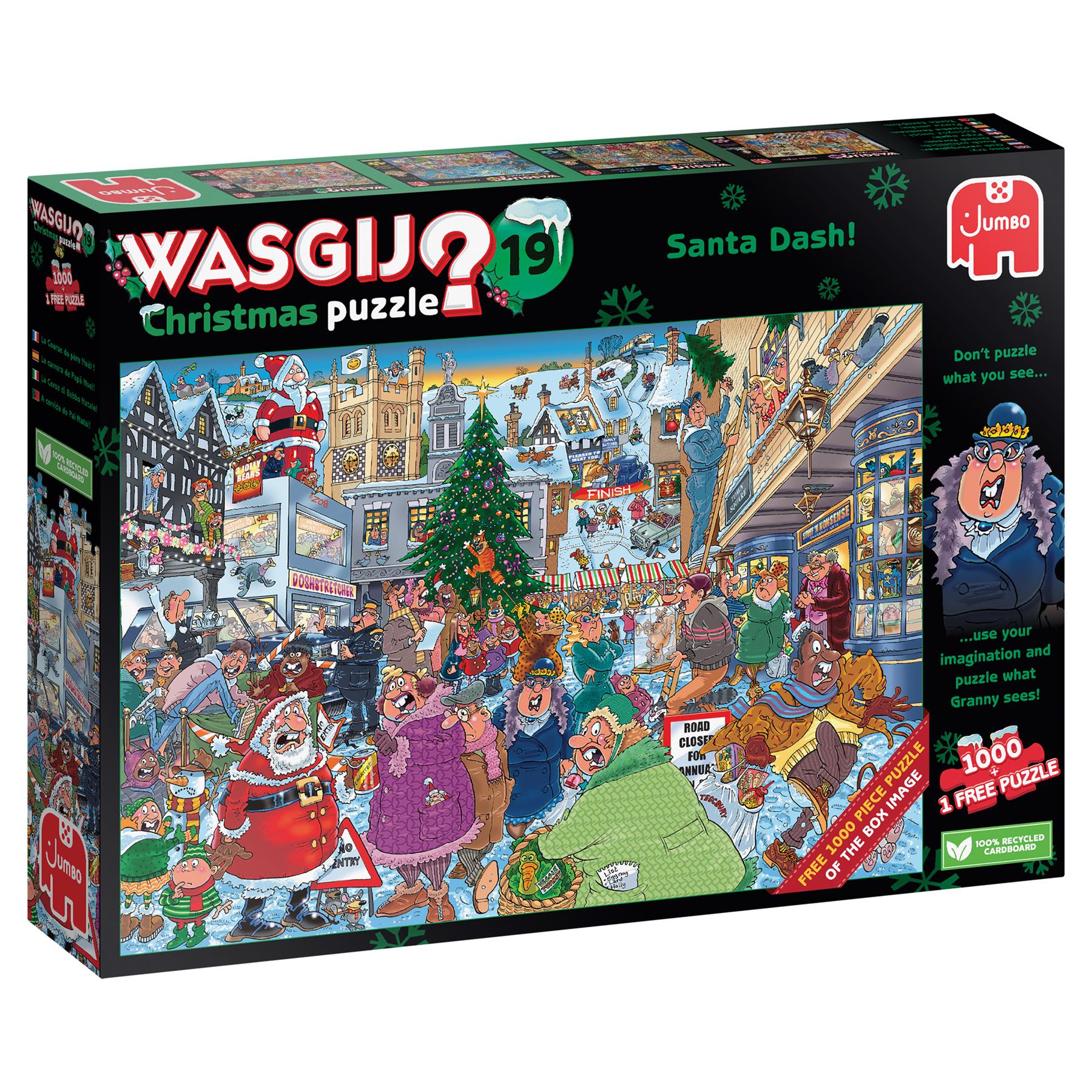 Wasgij Christmas 19 Santa Dash 2 x 1000 Piece Jigsaw Puzzle