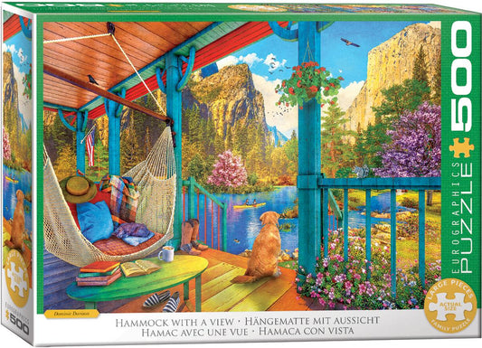 Hammock with a View 500 Piece Jigsaw Puzzle