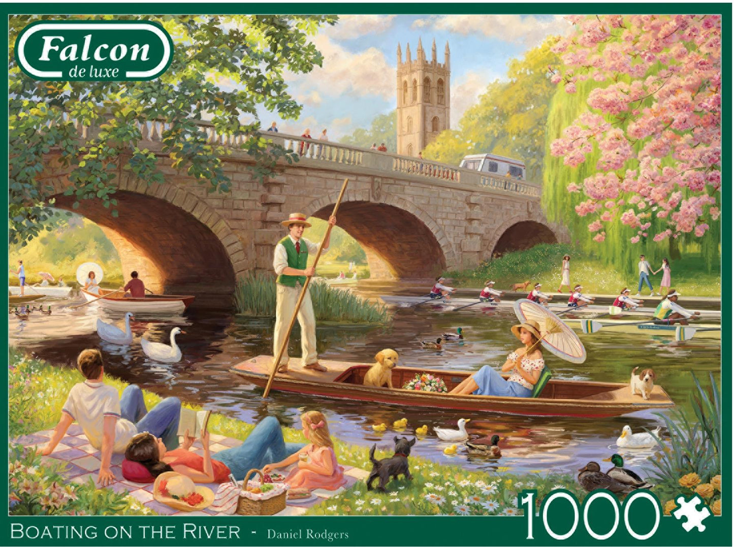 Boating on the River 1000 Piece Jigsaw Puzzle