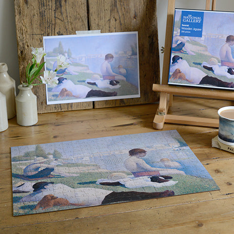 Bathers at Asnieres - National Gallery 300 Piece Wooden Jigsaw Puzzle