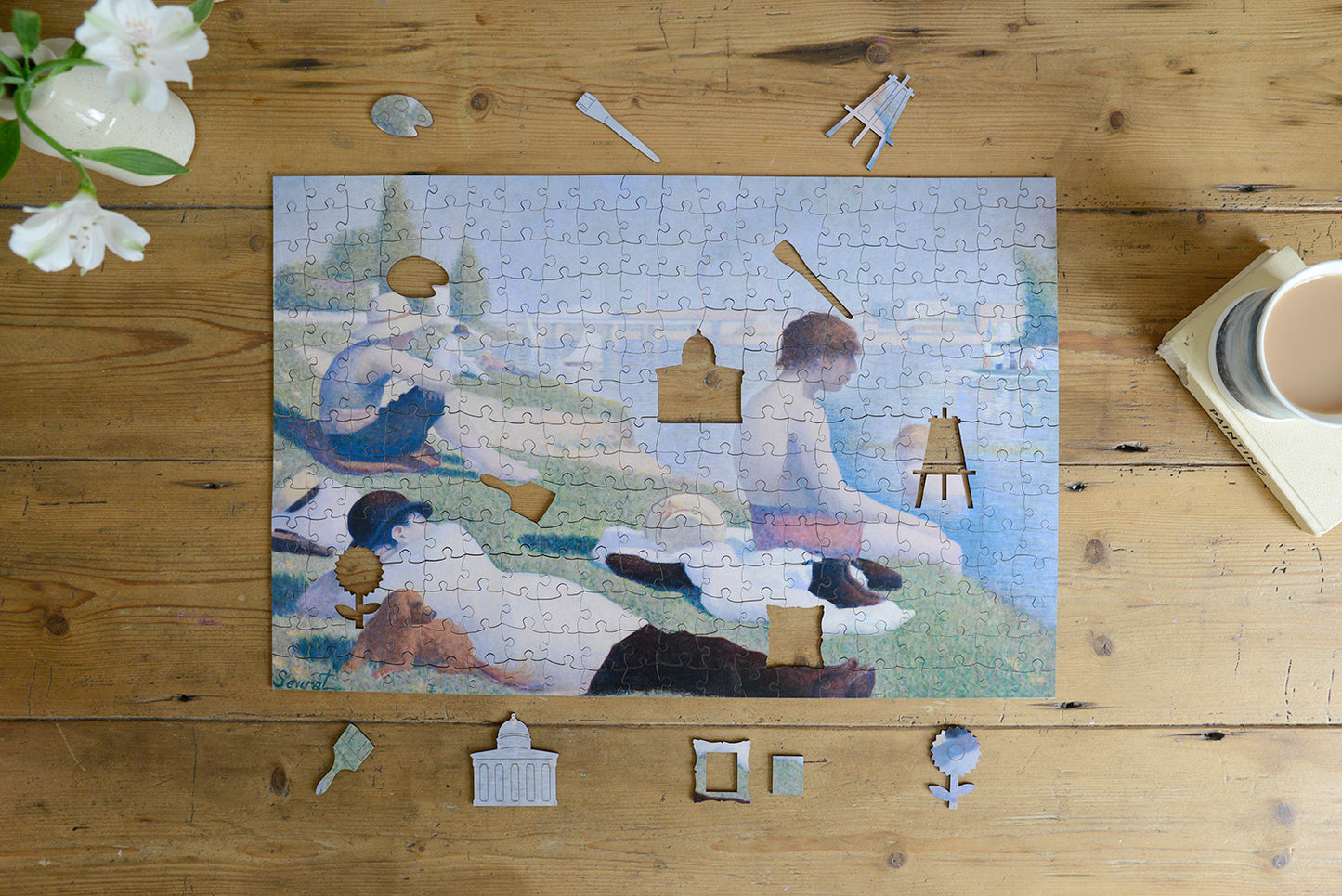 Bathers at Asnieres - National Gallery 300 Piece Wooden Jigsaw Puzzle