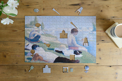Bathers at Asnieres - National Gallery 300 Piece Wooden Jigsaw Puzzle
