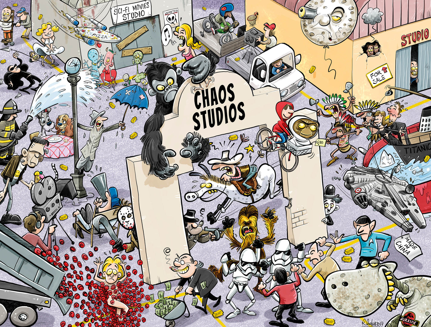Chaos at the Movies - No.9 1000 Piece Jigsaw Puzzle