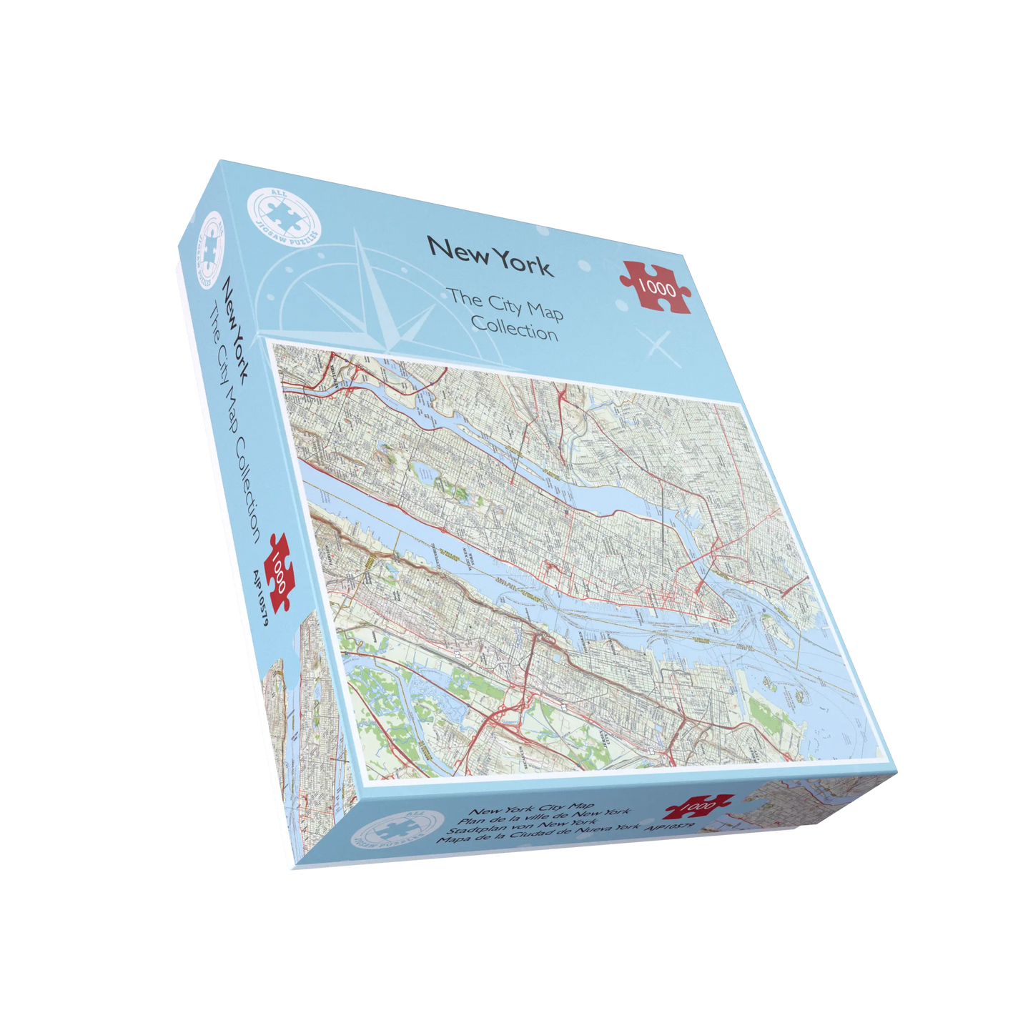 New York City Map 1000 Piece Jigsaw Puzzle