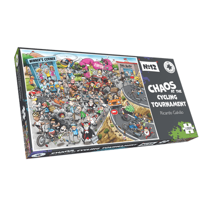 Chaos at the Cycling Tournament - No.12 1000 Piece Jigsaw Puzzle