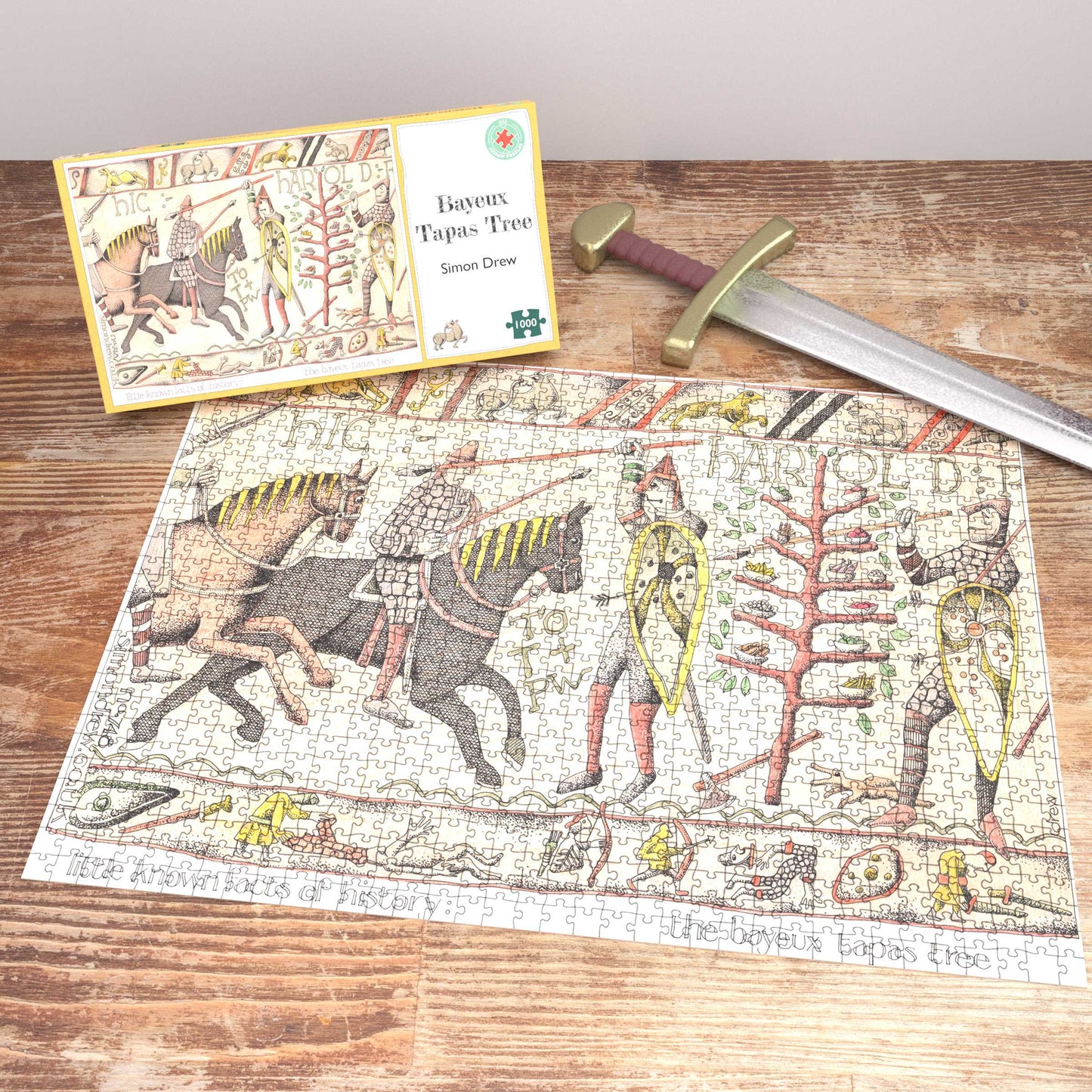 Bayeux Tapas Tree - Simon Drew - 1000  piece jigsaw puzzle