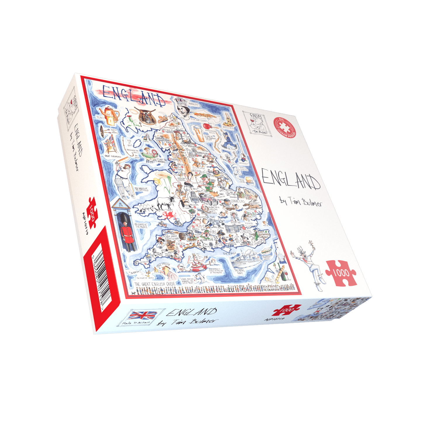 Map of England - Tim Bulmer 1000 Piece Jigsaw Puzzle