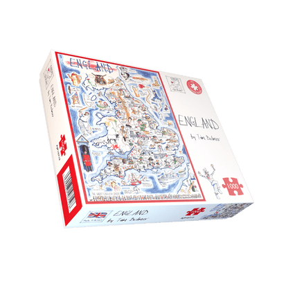Map of England - Tim Bulmer 1000 Piece Jigsaw Puzzle