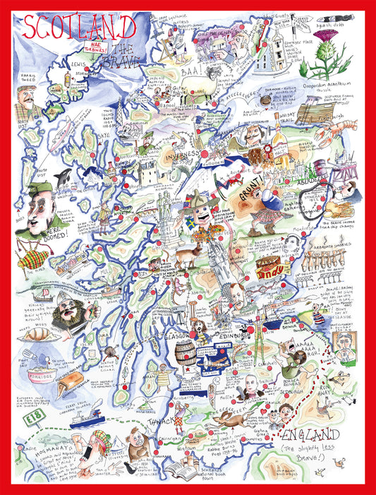 Map of Scotland - Tim Bulmer 1000 Piece Jigsaw Puzzle