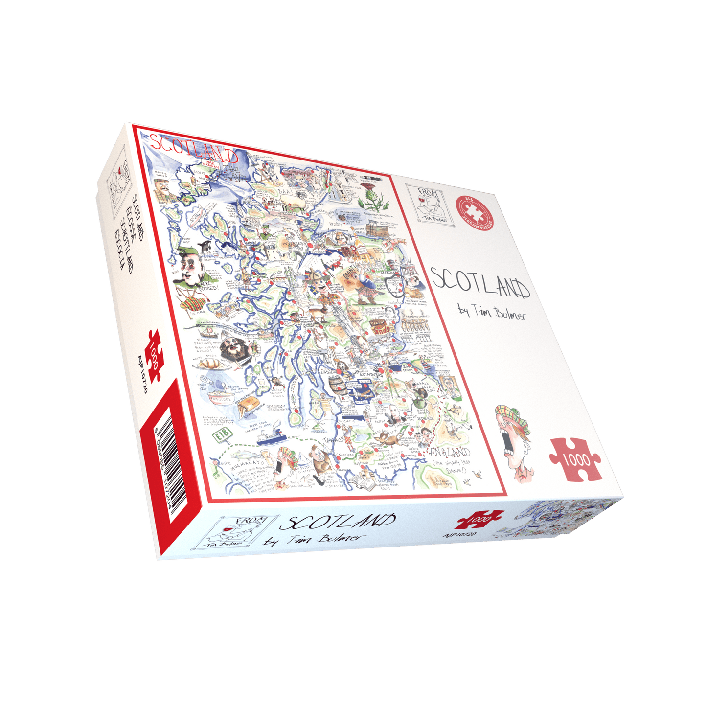 Tim Bulmer's Sussex Map Jigsaw & Tea Towel Gift Bundle
