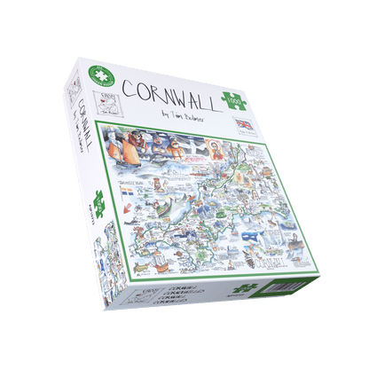 Map of Cornwall - Tim Bulmer 1000 Piece Jigsaw Puzzle