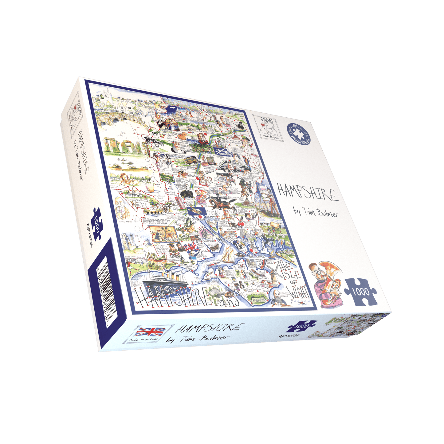 Map of Hampshire - Tim Bulmer 1000 Piece Jigsaw Puzzle