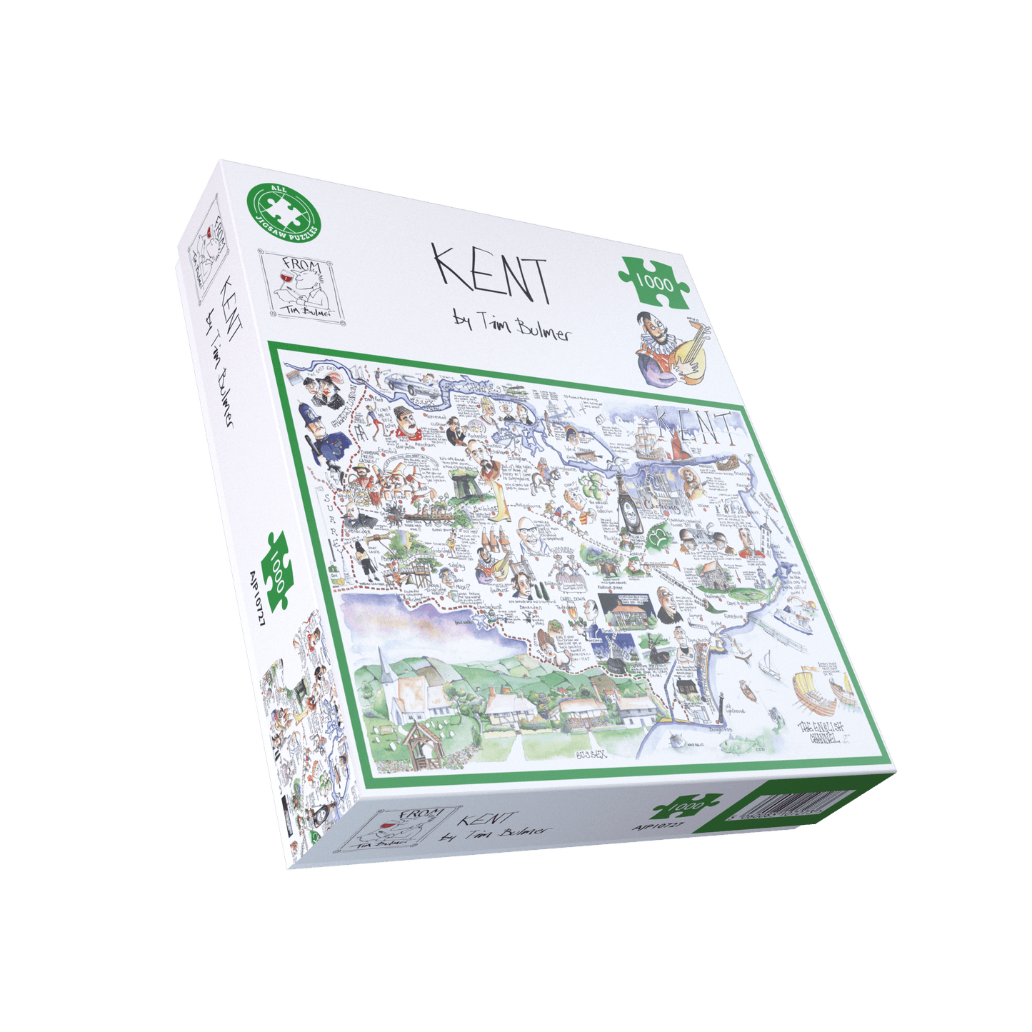 Map of Kent - Tim Bulmer 1000 Piece Jigsaw Puzzle