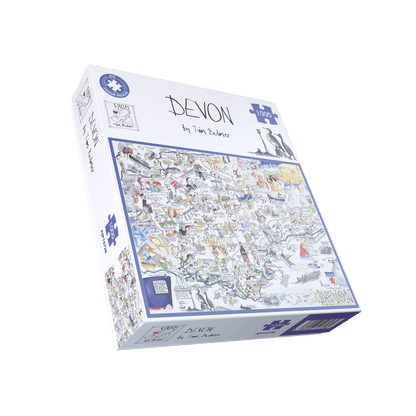 Map of Devon - Tim Bulmer 1000 Piece Jigsaw Puzzle