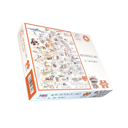 Map of Northumberland - Tim Bulmer 1000 Piece Jigsaw Puzzle
