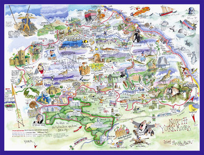 Map of Gloucestershire - Tim Bulmer 1000 Piece Jigsaw Puzzle