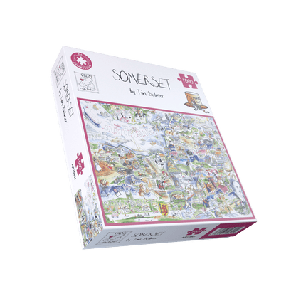 Map of Somerset - Tim Bulmer 1000 Piece Jigsaw Puzzle