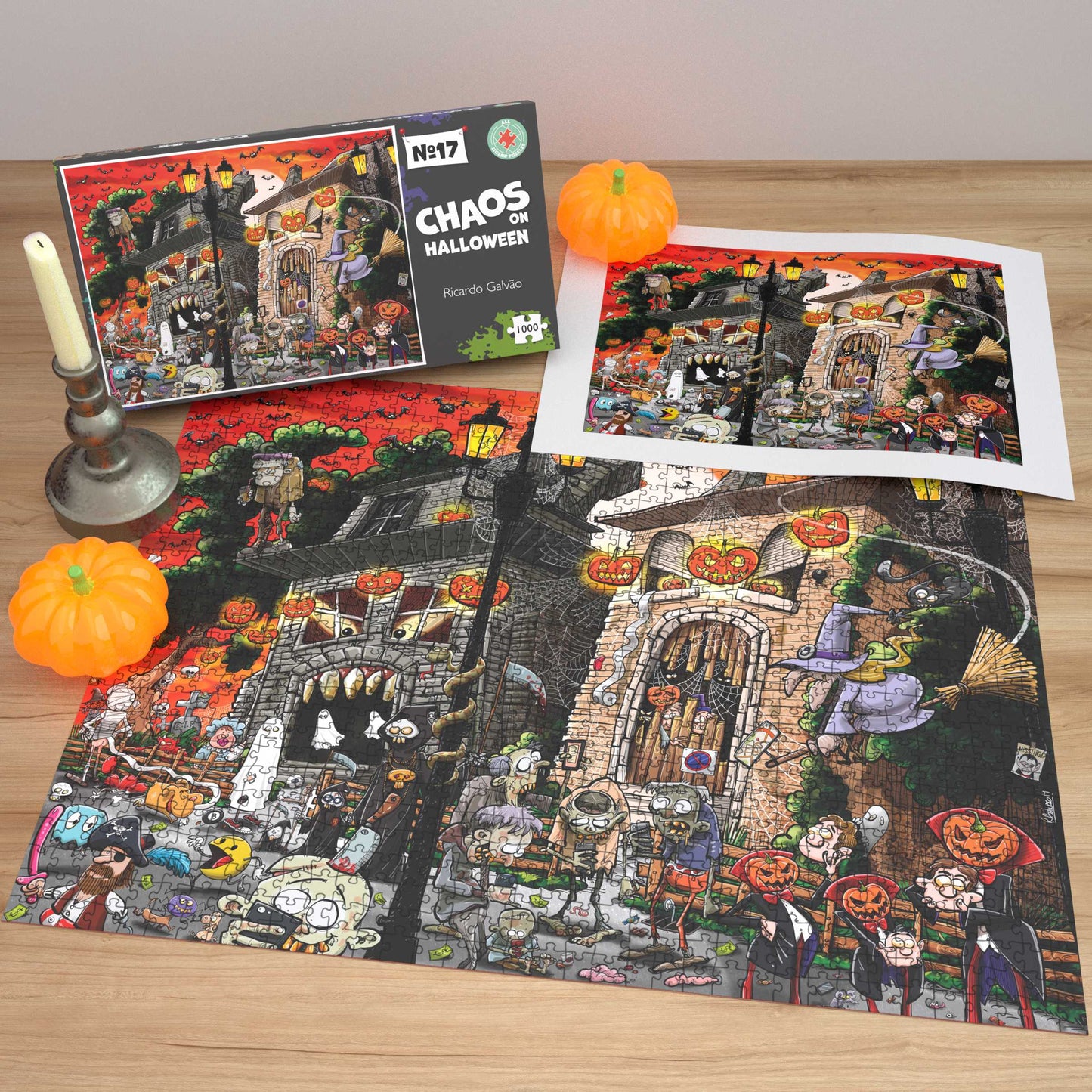 Chaos on Halloween - No.17 1000 or 500 Piece Jigsaw Puzzles