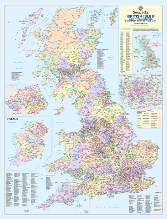 British Isles County Map 1000 Piece Jigsaw Puzzle
