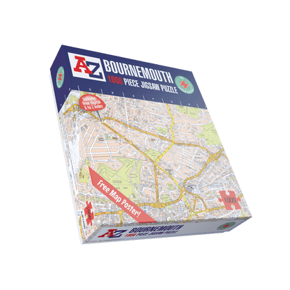 A-Z Map of Bournemouth 1000 Piece Jigsaw