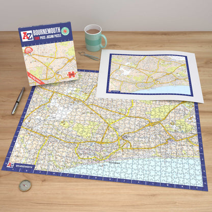 A-Z Map of Bournemouth 1000 Piece Jigsaw