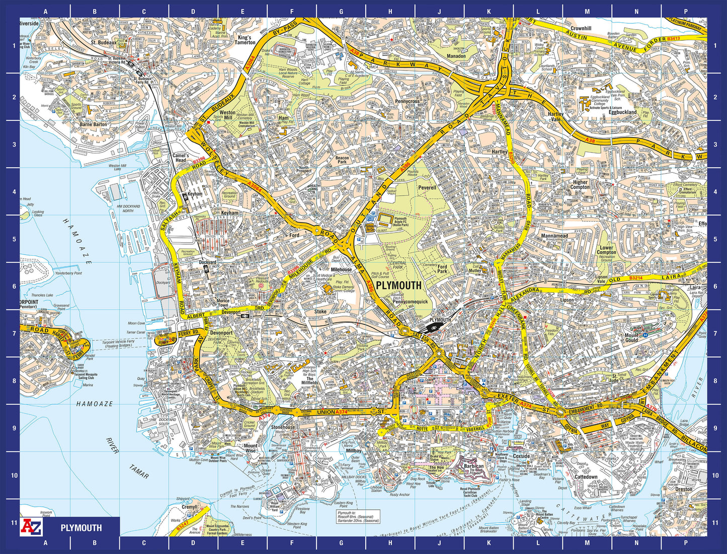 A-Z Map of Plymouth 1000 Piece Jigsaw
