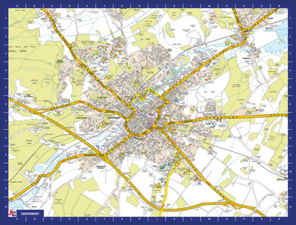 A-Z Map of Canterbury 1000 Piece Jigsaw