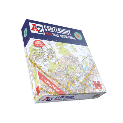 A-Z Map of Canterbury 1000 Piece Jigsaw