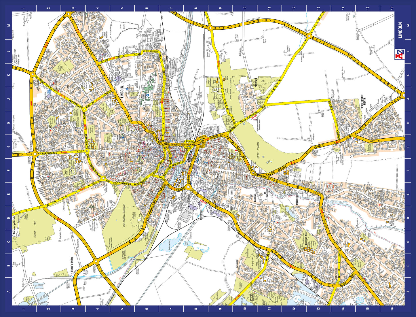 A-Z Map of Lincoln 1000 Piece Jigsaw