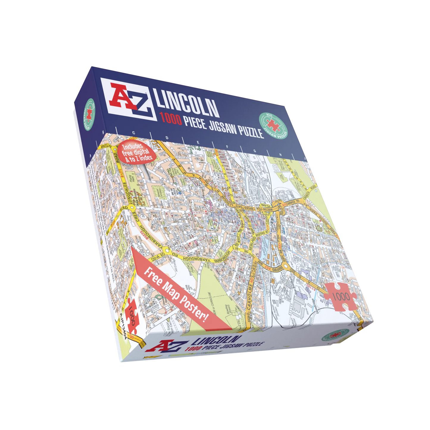 A-Z Map of Lincoln 1000 Piece Jigsaw