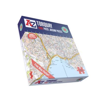 A-Z Map of Torquay 1000 Piece Jigsaw