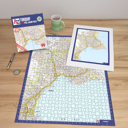 A-Z Map of Torquay 1000 Piece Jigsaw